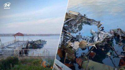 В сети показали разваленные катера россиян у Антоновского моста