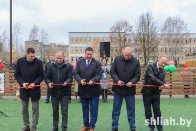 В Сморгони состоялось торжественное открытие футбольной площадки