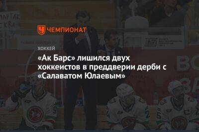 «Ак Барс» лишился двух хоккеистов в преддверии дерби с «Салаватом Юлаевым»