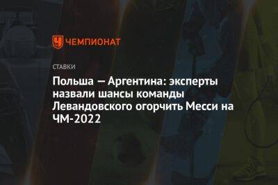 Польша — Аргентина: эксперты назвали шансы команды Левандовского огорчить Месси на ЧМ-2022