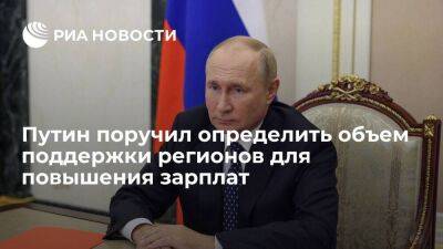 Путин поручил правительству определить объем поддержки регионов для повышения зарплат