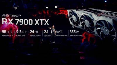 AMD анонсировала видеокарты Radeon RX 7900 XTX за $999 и Radeon RX 7900 XT за $899 – в 1,5-1,7 раза быстрее RX 6950XT в играх 4K
