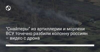 "Снайперы" из артиллерии и морпехи ВСУ точечно разбили колонну россиян – видео с дрона