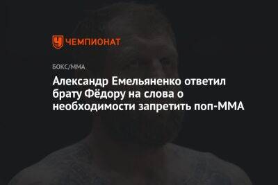 Александр Емельяненко ответил брату Фёдору на слова о необходимости запретить поп-ММА