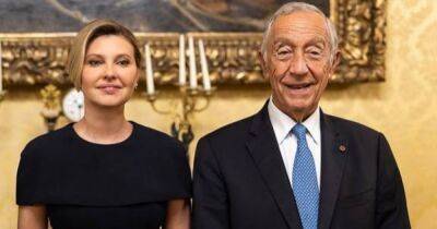 Елена Зеленская в изысканном образе встретилась с президентом Португалии