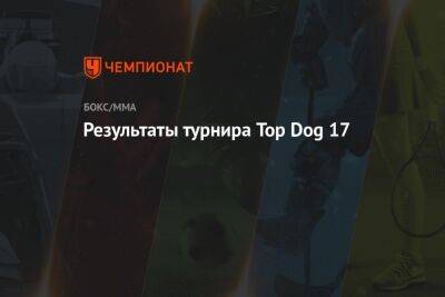 Результаты турнира Top Dog 17