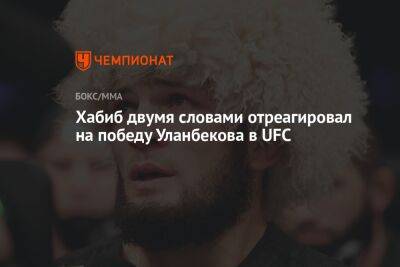 Хабиб двумя словами отреагировал на победу Уланбекова в UFC