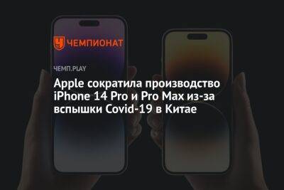 Apple сократила производство iPhone 14 Pro и Pro Max из-за вспышки Covid-19 в Китае