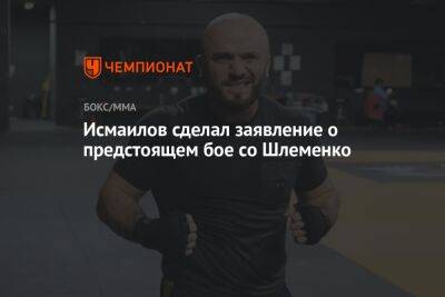Исмаилов сделал заявление о предстоящем бое со Шлеменко