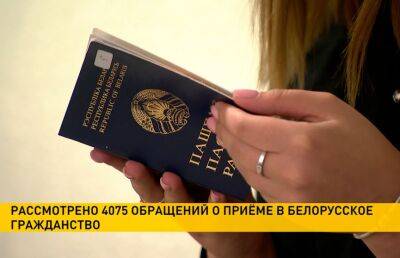 МВД: в 2022-м году рассмотрено 4075 обращений о приеме в гражданство