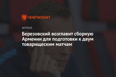 Березовский возглавит сборную Армении для подготовки к двум товарищеским матчам