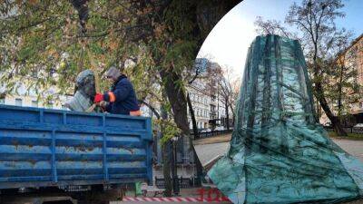 Скандальный памятник Пушкину в Харькове, который защищали от вандалов, снесли