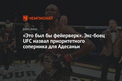 Исраэль Адесанья - Алексей Перейрой - «Это был бы фейерверк». Экс-боец UFC назвал приоритетного соперника для Адесаньи - championat.com - США - Бразилия - Нью-Йорк - Новая Зеландия