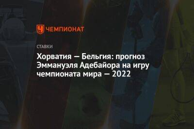 Хорватия — Бельгия: прогноз Эммануэля Адебайора на игру чемпионата мира — 2022