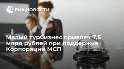Малый турбизнес привлек 7,5 млрд рублей при поддержке Корпорации МСП