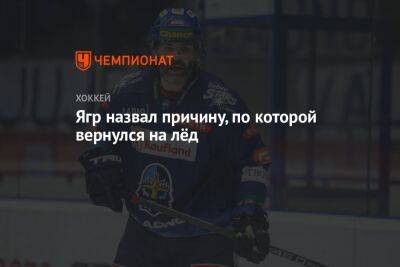 Яромир Ягр - Ягр назвал причину, по которой вернулся на лёд - championat.com