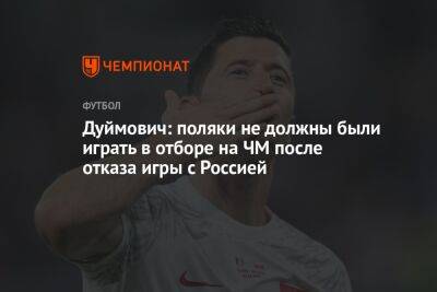 Дуймович: поляки не должны были играть в отборе на ЧМ после отказа от игры с Россией