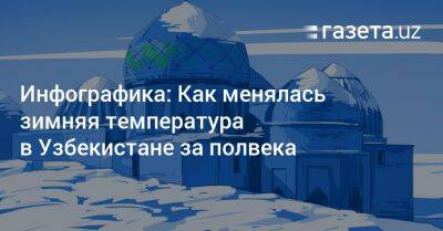 Инфографика: Как менялась зимняя температура в Узбекистане за полвека