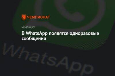 В WhatsApp появятся одноразовые сообщения