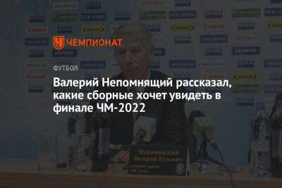 Валерий Непомнящий рассказал, какие сборные хочет увидеть в финале ЧМ-2022