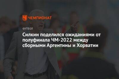 Силкин поделился ожиданиями от полуфинала ЧМ-2022 между сборными Аргентины и Хорватии