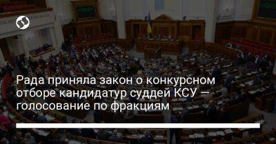 Рада приняла закон о конкурсном отборе кандидатур суддей КСУ — голосование по фракциям