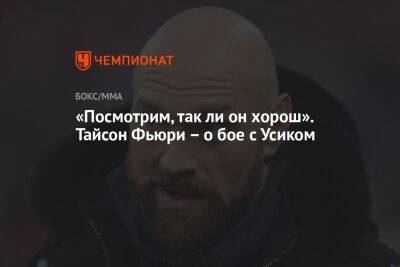 «Посмотрим, так ли он хорош». Тайсон Фьюри – о бое с Усиком