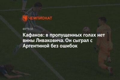 Кафанов: в пропущенных голах нет вины Ливаковича. Он сыграл с Аргентиной без ошибок