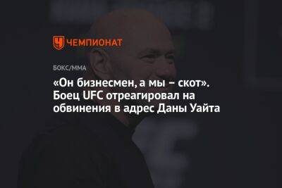 Дана Уайт - Магомед Анкалаев - Шон Стрикленд - «Он бизнесмен, а мы – скот». Боец UFC отреагировал на обвинения в адрес Даны Уайта - championat.com - США