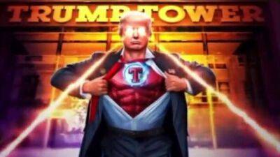Трамп в образі супергероя анонсував «важливу заяву» завтра (відео)