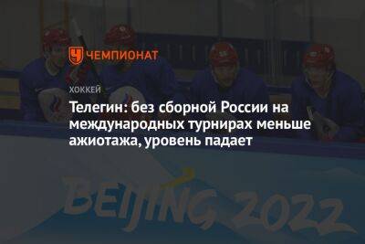 Телегин: без сборной России на международных турнирах меньше ажиотажа, уровень падает