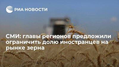 РБК: главы регионов хотят ограничить долю иностранцев на рынке зерна из-за теневых схем