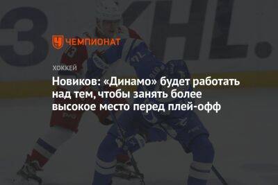 Новиков: «Динамо» будет работать над тем, чтобы занять более высокое место перед плей-офф