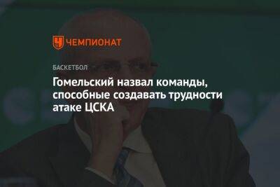 Гомельский назвал команды, способные создавать трудности атаке ЦСКА