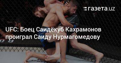 Саид Нурмагомедов - UFC: Боец Саидёкуб Кахрамонов проиграл Саиду Нурмагомедову (видео) - gazeta.uz - Узбекистан