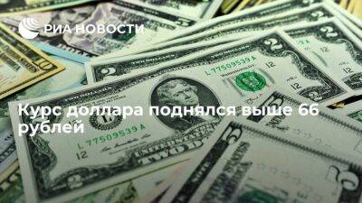 Курс доллара на Мосбирже поднялся выше 66 рублей впервые с 30 мая