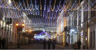 Фотофакт: Пробное включение новогодней иллюминации в Гродно