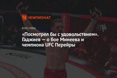 «Посмотрел бы с удовольствием». Гаджиев — о бое Минеева и чемпиона UFC Перейры