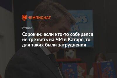 Сорокин: если кто-то собирался не трезветь на ЧМ в Катаре, то для таких были затруднения