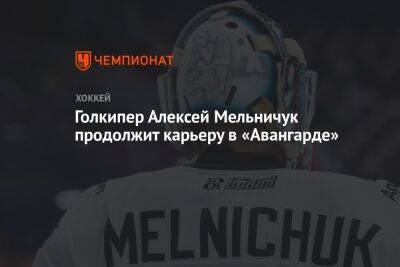 Голкипер Алексей Мельничук продолжит карьеру в «Авангарде»
