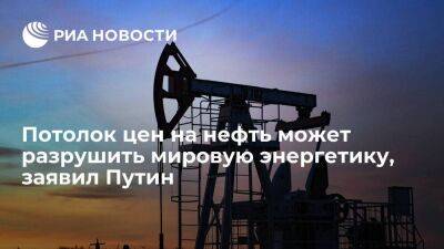 Путин назвал введение потолка цен на нефть дорогой к разрушению мировой энергетики