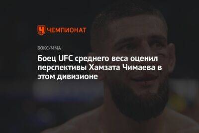 Боец UFC среднего веса оценил перспективы Хамзата Чимаева в этом дивизионе