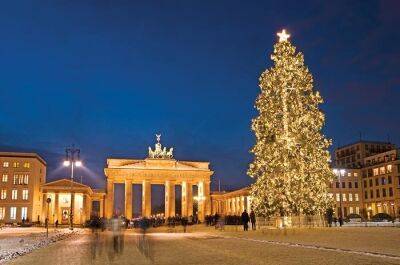 Климатические активисты спилили верхушку новогодней ёлки у Бранденбургских ворот