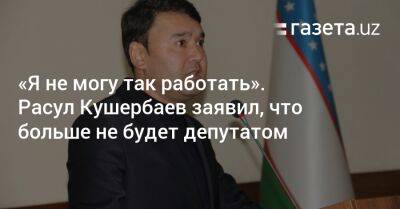 Шавкат Мирзиеев - Расул Кушербаев - «Я не могу так работать». Расул Кушербаев заявил, что больше не будет депутатом - gazeta.uz - Узбекистан - Twitter