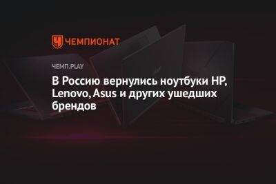 В Россию вернулись ноутбуки HP, Lenovo, Asus и других ушедших брендов