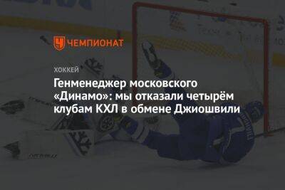Генменеджер московского «Динамо»: мы отказали четырём клубам КХЛ в обмене Джиошвили