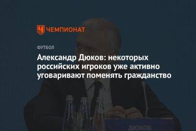 Александр Дюков: некоторых российских игроков уже активно уговаривают поменять гражданство