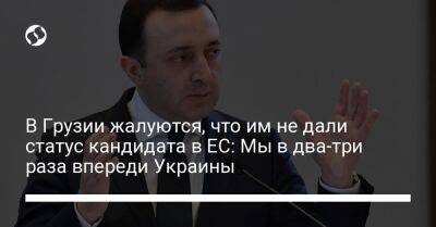 Ираклий Гарибашвили - В Грузии жалуются, что им не дали статус кандидата в ЕС: Мы в два-три раза впереди Украины - liga.net - Украина - Молдавия - Грузия - Тбилиси