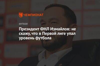 Наиль Измайлов - Президент ФНЛ Измайлов: не скажу, что в Первой лиге упал уровень футбола - championat.com