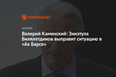 Валерий Каменский: Зинэтула Билялетдинов выправит ситуацию в «Ак Барсе»